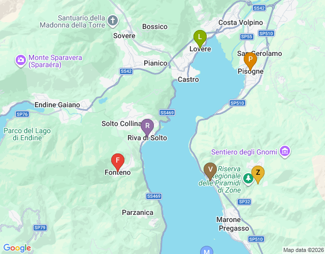 Carte du Lac d'Iseo